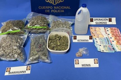 Intervenidos en Burgos dos litros de ketamina líquida, el mayor alijo hasta la fecha en la provincia.