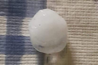Imagen de granizo caído.