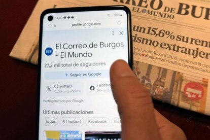 Sigue a El Correo de Burgos en Google Discover para no perderte nuestras noticias.