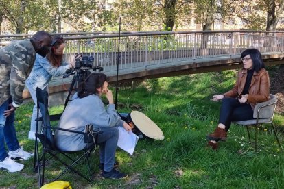 Instante de la grabación del documental.