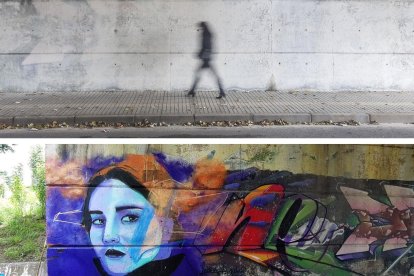 Mural borrado en la calle Duero sin previo aviso.