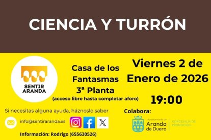 Cartel ciencia y turrón