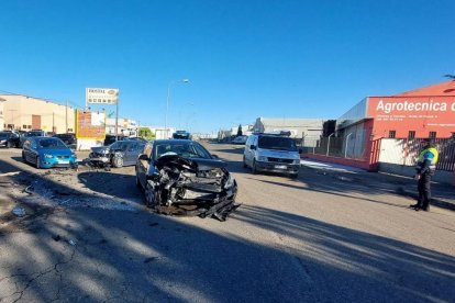 Imagen de uno de los 7 accidentes registrados estas navidades en Aranda