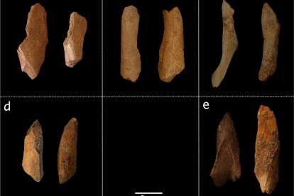 Herramientas de los neandertales de Valdegoba analizadas por un equipo de la Universida de Burgos.