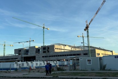 Obra de construcción del nuevo hospital de Aranda de Duero.