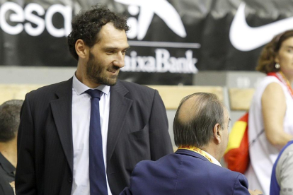 Jorge Garbajosa, durante el partido que disputó España en el Coliseum el pasado 12 de julio.-SANTI OTERO