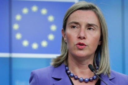 La alta representante de la Union Europea UE para la Política Exterior, Federica Mogherini.-STEPHANIE LECOCQ (EFE)
