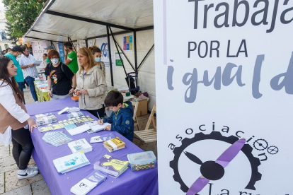 La Feria del Día de las Familias ha congregado a varias asociaciones de Burgos en el Espolón. SANTI OTERO