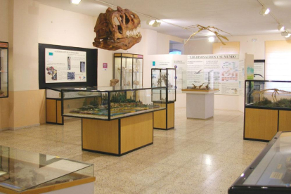 Interior del museo de los dinosaurios.