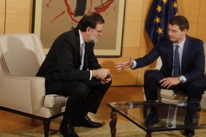 Reunión entre Mariano Rajoy y Albert Rivera en el Congreso de los Diputados.-AGUSTÍN CATALÁN