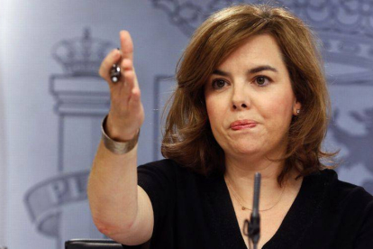 La vicepresidenta del Gobierno, Soraya Sáenz de Santamaría.-Foto: JUAN MANUEL PRATS