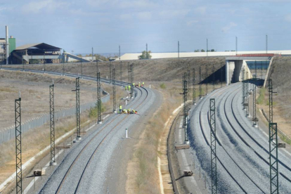 Estado de las últimas obras del AVE en el término de Estepar.-ISRAEL L. MURILLO