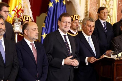 Los representantes de las principales autoridades del Estado en la celebración del 37 aniversario de la Constitución-JUAN MANUEL PRATS