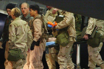 Soldados de EEUU en la base alemana de Ramstein.-MICHAEL PROBST