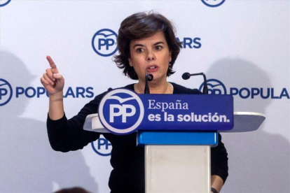 La vicepresidenta del Gobierno, Soraya Sáenz de Santamaría.-EFE / QUIQUE GARCÍA
