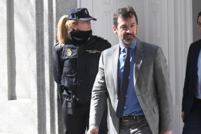 El jefe de los Mosso, Ferran López, saliendo del Tribunal Supremo, el 26 de febrero.-DAVID CASTRO