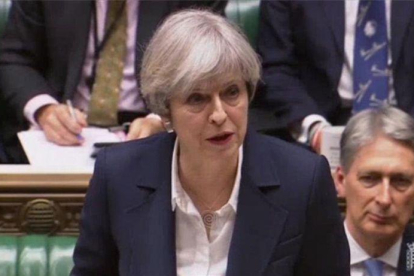 La primera ministra británica, Theresa May.-EFE