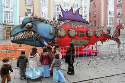 Otra de las sardinas que ardieron un martes de carnaval en Burgos.
