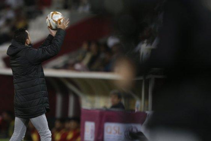 Xavi, en la semifinal de la Copa de Qatar, que ganó al Al-Rayyan (4-1).-