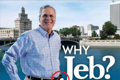 Cartel promocional de Jeb Bush en Iowa.-