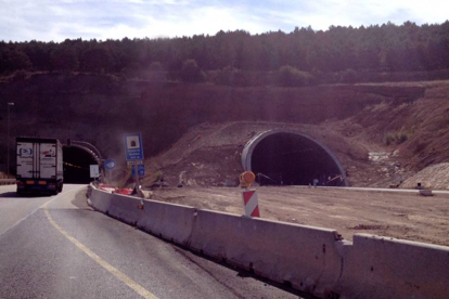 Imagen reciente del estado de las obras de la ronda norte.-Israel L. Murillo