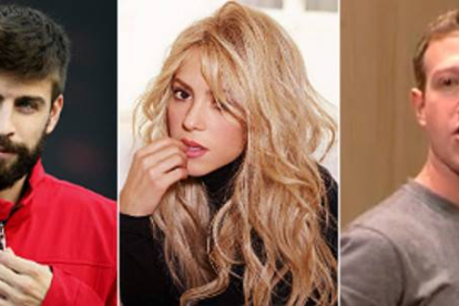 Piqué, Shakira y Zuckerberg.-