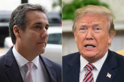 Michael Cohen y Donald Trump.-AFP