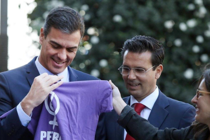 Pedro Sánchez, este lunes en Granada.-EFE