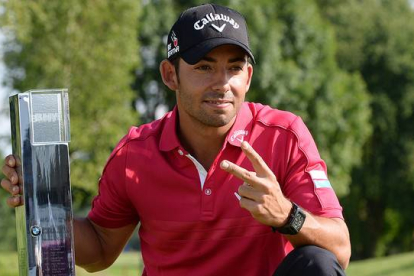 El golfista barcelonés Pablo Larrazábal, durante la última jornada del Abierto Internacional BMW, en Múnich.-Foto: EFE