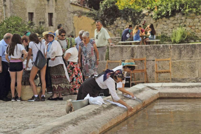 El lavadero de Pancorbo volvió a recuperar su histórico papel.-G. G.