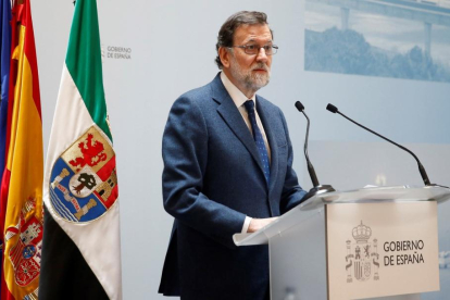Mariano Rajoy, en Badajoz.-/ DIEGO CRESPO (EFE)