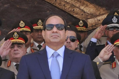 Al Sisi, durante la celebración de un acto militar.-HANDOUT