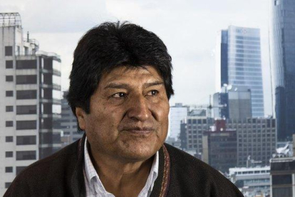 Evo Morales, durante la entrevista a El Periódico.-