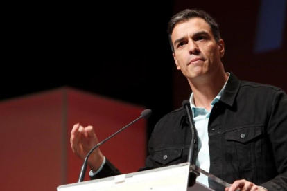Pedro Sánchez, el pasado 5 de noviembre en Zaragoza.-/ PERIODICO (EFE / JAVIER BELVER)