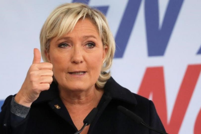 La líder del Frente Nacional, Marine Le Pen, en su rentrée en Brachay, localidad del norte de Francia.-/ REUTERS / GONZALO FUENTES
