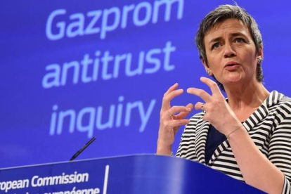 Margrethe Vestager, comisaria europa de Competencia.-Foto: AFP / EMMANUEL DUNAND