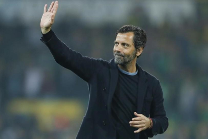 Quique Sánchez Flores, en su penúltimo encuentro con el Watford.-REUTERS / JOHN SIBLEY