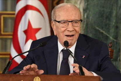 Beji Caid Essebi, presidente de Túnez.-FETHI BELAID (AFP)