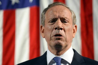 George Pataki, al anunciar su candidatura en Exeter (New Hampshire).-Foto: AGENCIAS