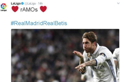 El tuit de La Liga.-