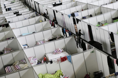 Centro de refugiados en Berlín.-AP / MARKUS SCHREIBER