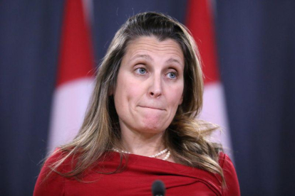 La ministra canadiense Chrystia Freeland.-REUTERS