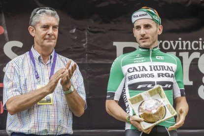 Carlos Barbero en el podio de la pasada Vuelta a Burgos.-SANTI OTERO