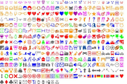 La primera tabla de emojis, creada en 1999.-EL PERIÓDICO