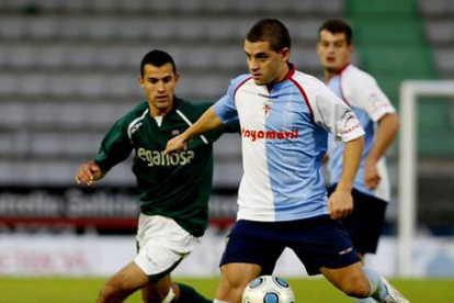 Gonzalo García en su etapa como jugador del Compostela.-