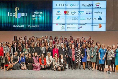 Foto de grupo en el acto celebrado el lunes en Madridde las Top 100 Mujeres Líderes.-