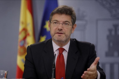 El ministro de Justicia, Rafael Catalá, este viernes en la Moncloa.-JOSE LUIS ROCA