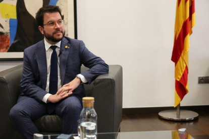 El coordinador nacional de ERC Pere Aragonès advierte que ejercerán la autodeterminación si la mesa de diálogo no avanza.-ZML