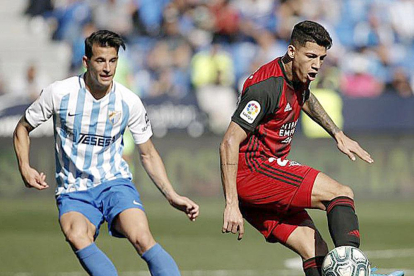Marcos André fue el autor del primer gol de los rojillos en el encuentro de ayer frente al Málaga CF-La Liga