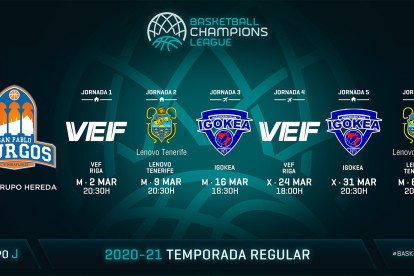 Calendario PlayOffs BCL - Hereda San Pablo Burgos. SPB